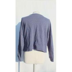 Stoere korte blauwe trui.Mt S.Merk Sparkle & Fade