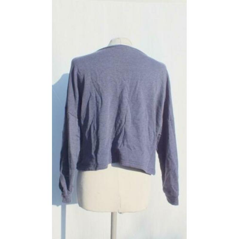 Stoere korte blauwe trui.Mt S.Merk Sparkle & Fade