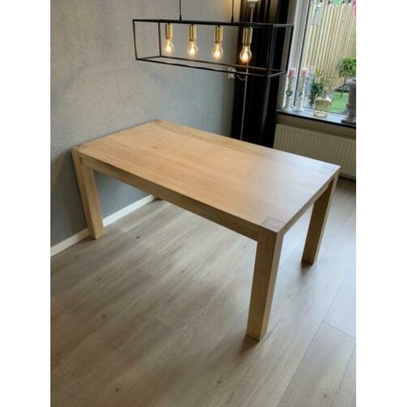 Eiken eet tafel 160 X 90 als nieuw