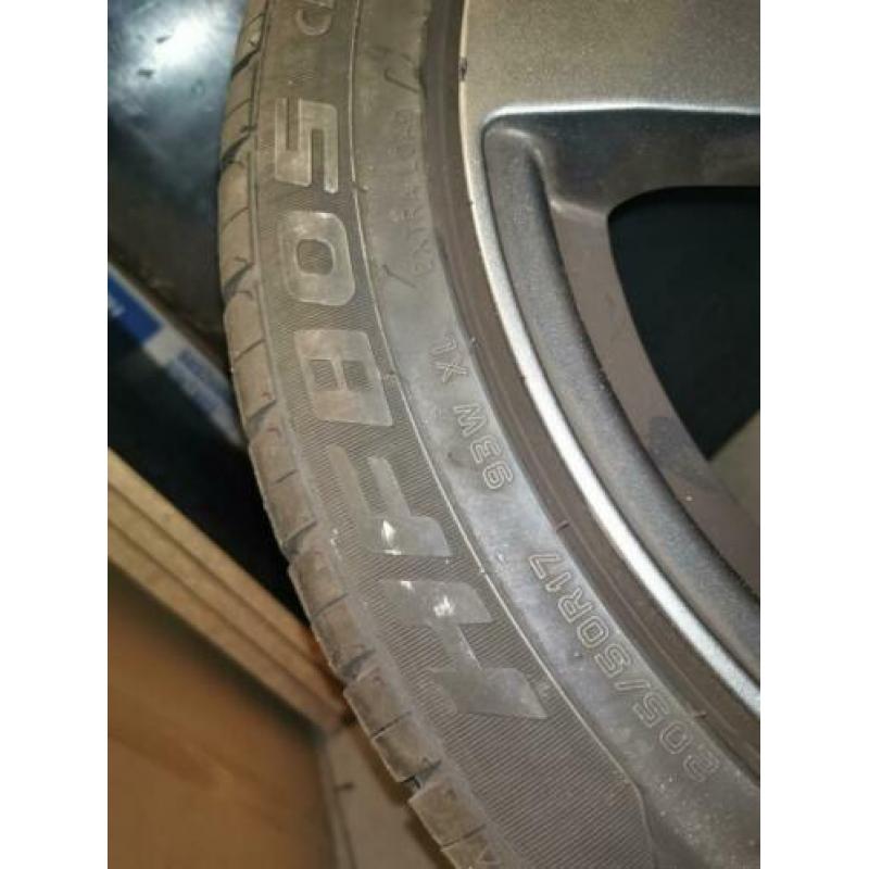Dezent velgen met banden, TD Matt graphite 17" 5x108 Volvo