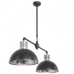 Zwarte industriele hanglamp 7671ZW