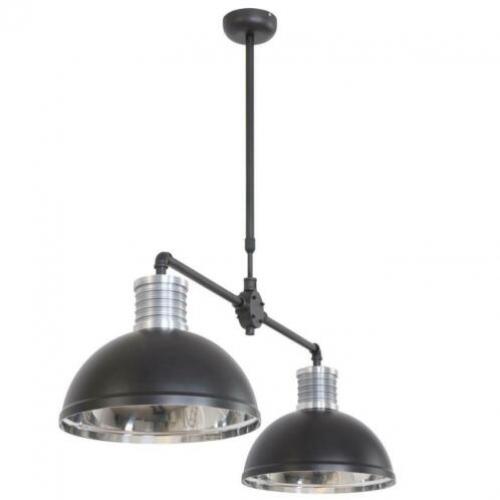 Zwarte industriele hanglamp 7671ZW