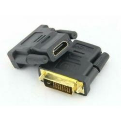 DVI-D MAle naar HDMI Female Adapter *** NIEUW GOLDPLATED ***