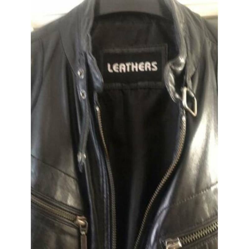 Jasje leer maat 40 zwart (leathers) zgan