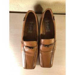 SCA13 Marina Muraro Zadelbruine Instappers 37 Vintage