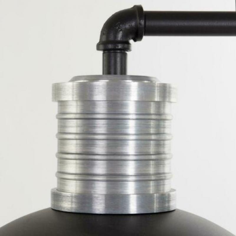 Zwarte industriele hanglamp 7671ZW