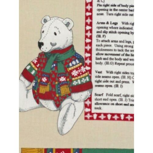 quilt panel polar bear met trui beer met trui knuffel 5,00