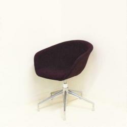 4x Arper Duna 02 design stoelen , vergaderstoelen Aubergine