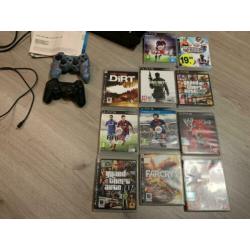 Playstation 3 Met twee controllers en Spellen