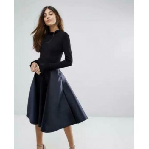 Prachtige Ted Baker jurk donker blauw / zwart - size 2