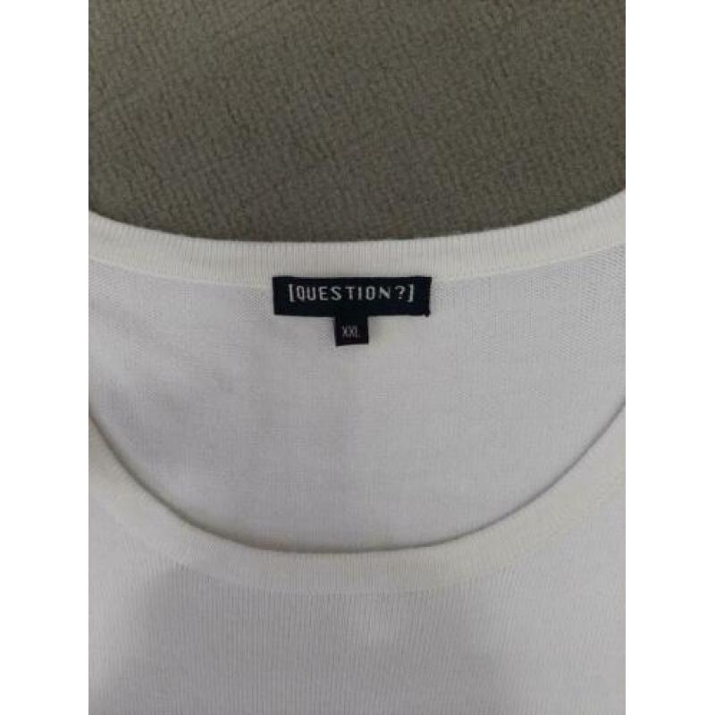 Mooie blauw/witte jurk van Question mt xxl valt als 42 !!