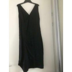 Sarah Pacini jurk van linnen / katoen maat 42 zwart € 30,00
