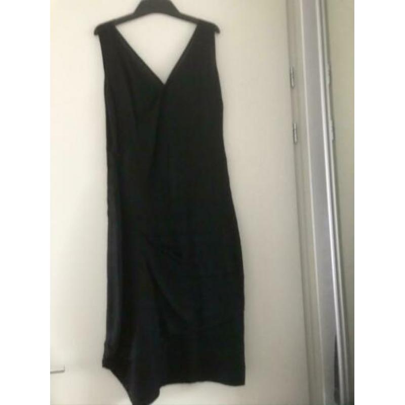Sarah Pacini jurk van linnen / katoen maat 42 zwart € 30,00