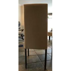 Moderne eetkamerstoelen (4 stuks) - leverkleurig