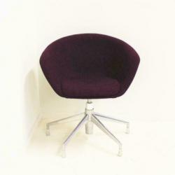 4x Arper Duna 02 design stoelen , vergaderstoelen Aubergine