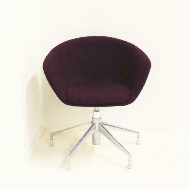 4x Arper Duna 02 design stoelen , vergaderstoelen Aubergine