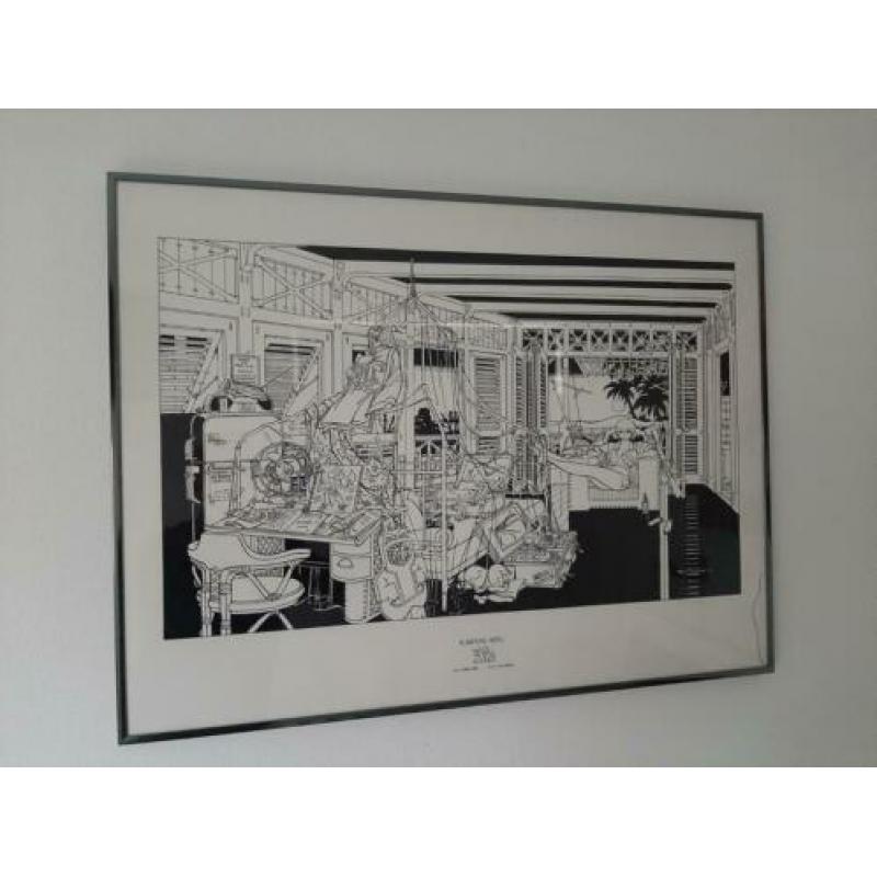 Originele gesigneerd zeefdruk Franka