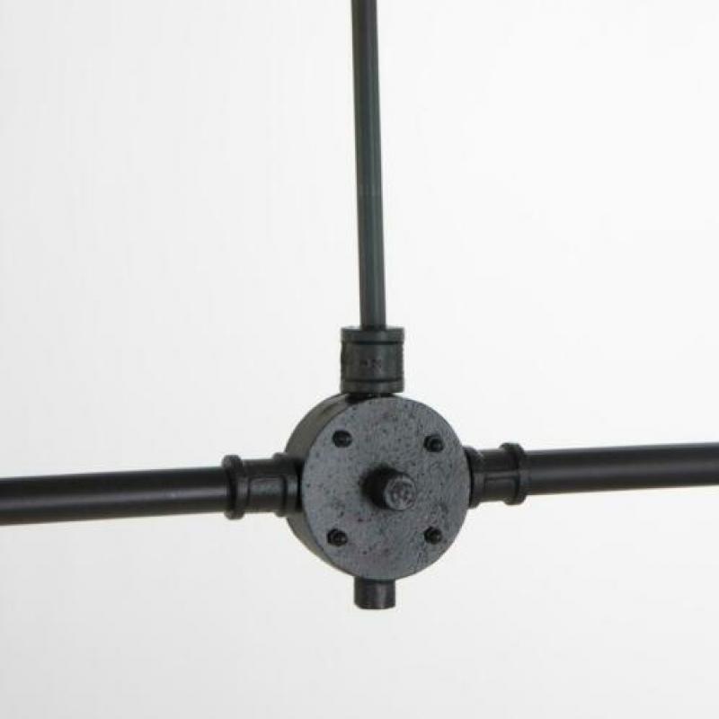 Zwarte industriele hanglamp 7671ZW