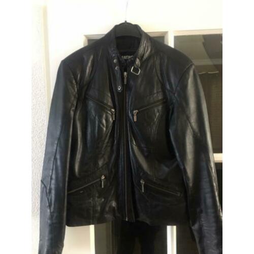 Jasje leer maat 40 zwart (leathers) zgan