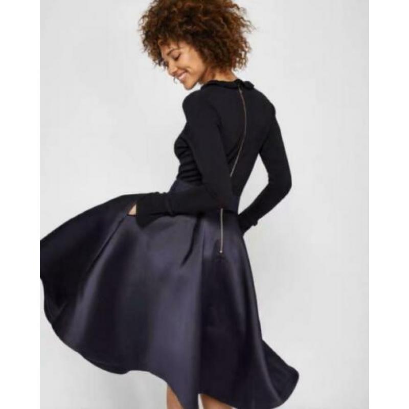 Prachtige Ted Baker jurk donker blauw / zwart - size 2