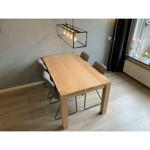 Eiken eet tafel 160 X 90 als nieuw