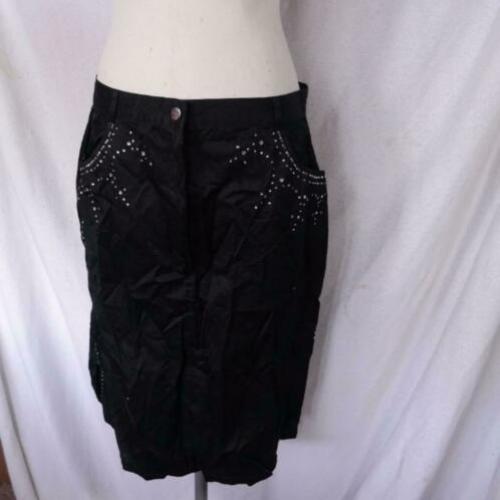 Gave zwarte rok.Strass versierd.Mt 44.Merk Classic Woman