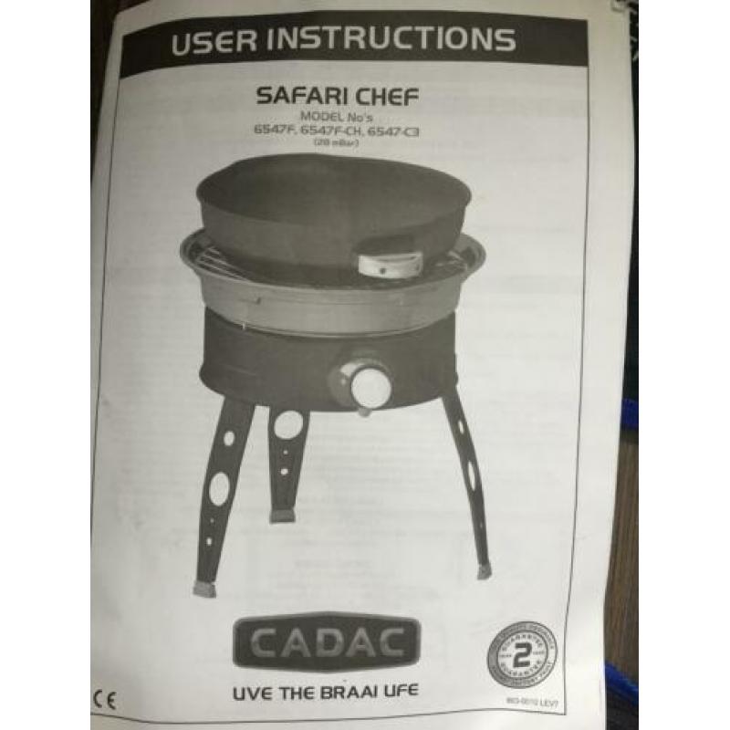 Cadac Safari Chef BBQ Party Grill BBG gasstel, type 6547