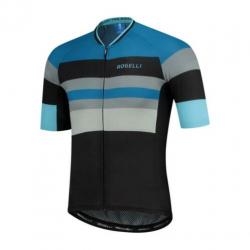 Fietsshirt Rogelli Peak blauw of grijs/oranje