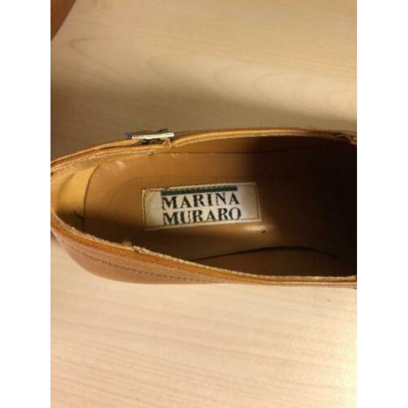 SCA13 Marina Muraro Zadelbruine Instappers 37 Vintage