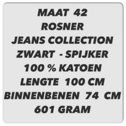 Maat 42 - rosner - zwarte spijker broek