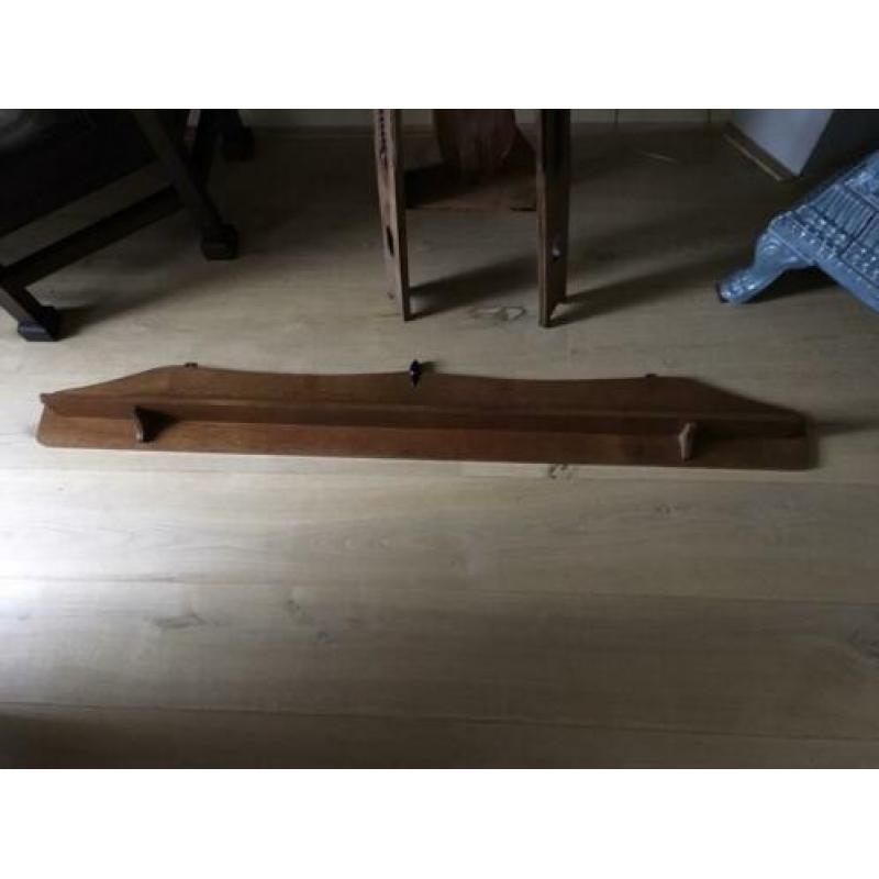 Prachtige amsterdamse school/art deco eiken wandplank