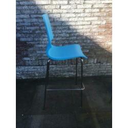 5 Barstoelen chrome met kunststof