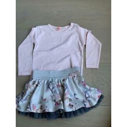 Meisjes rokje beebielove maat 86 / 80 bbl met 2 shirts
