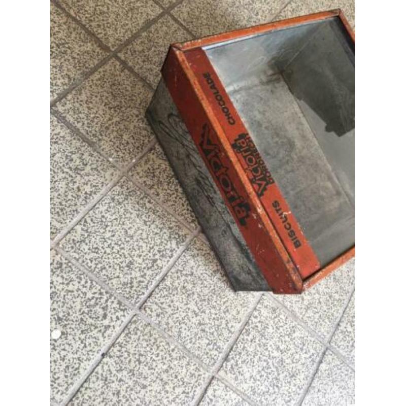 Vintage winkel blik Victoria chocolade