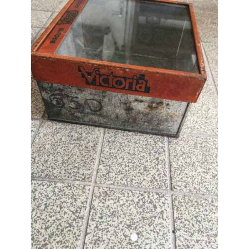 Vintage winkel blik Victoria chocolade