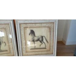 Schilderij met paard maison riviera ,2 stuks 83 bij 83