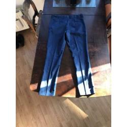 Blauwe pantalon 100% katoen mt 164