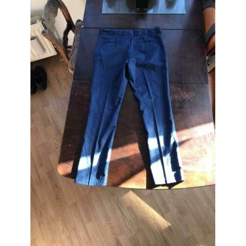 Blauwe pantalon 100% katoen mt 164