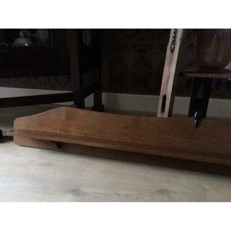 Prachtige amsterdamse school/art deco eiken wandplank