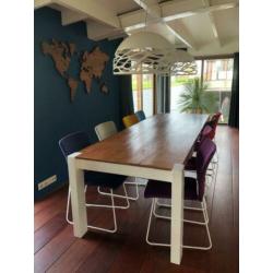 Mooie eikenhouten eettafel 265x90x75cm