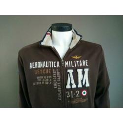 Aeronautica Militare vest. Bruin met applicaties. Maat XL