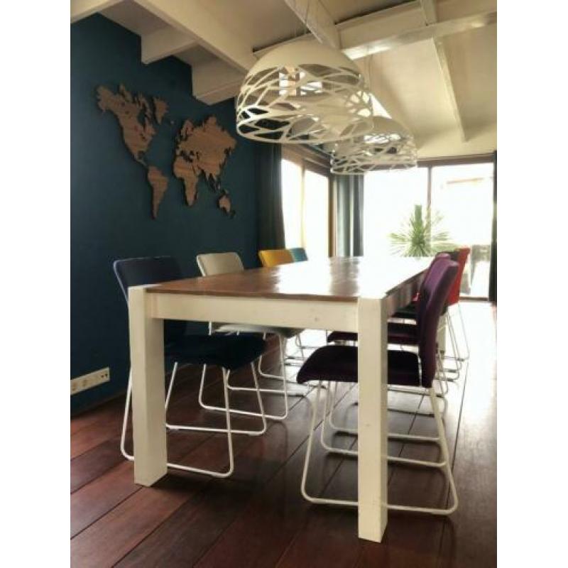 Mooie eikenhouten eettafel 265x90x75cm