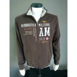 Aeronautica Militare vest. Bruin met applicaties. Maat XL