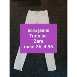 Ecru jeans Zara maat 36
