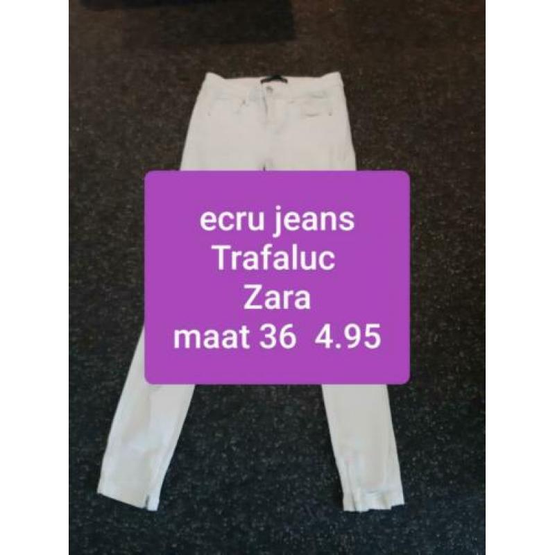 Ecru jeans Zara maat 36