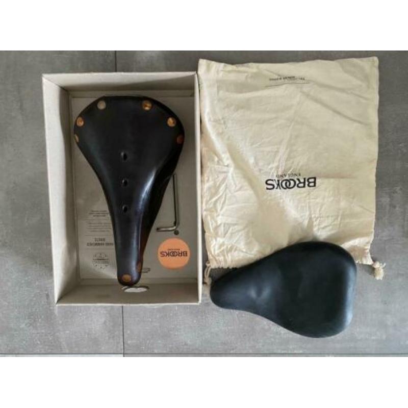Brooks fietszadel + Brooks handvatten
