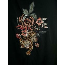 Zwart T-Shirt met afbeelding COSTES