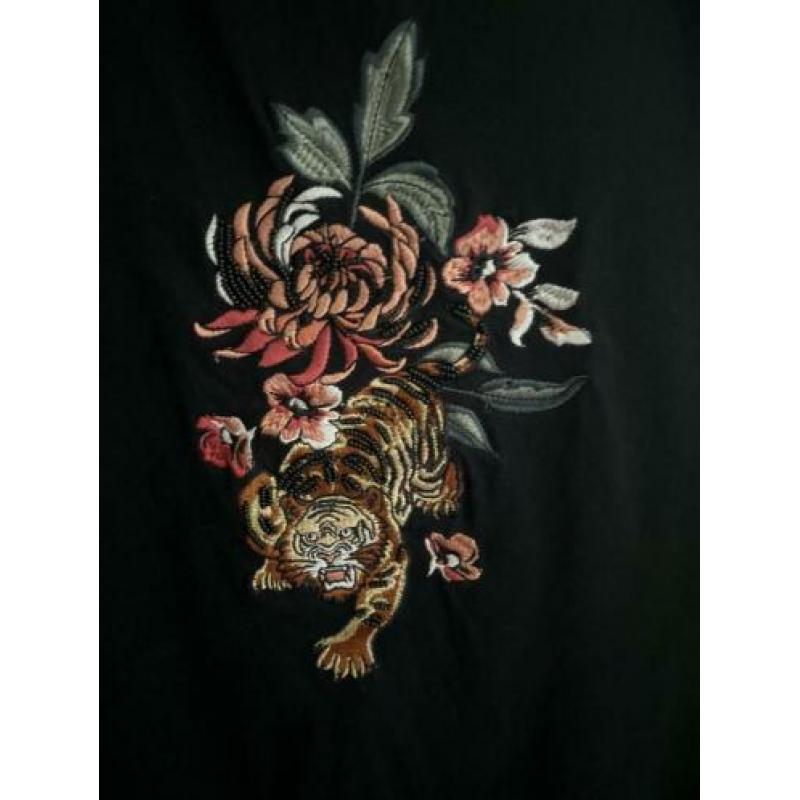 Zwart T-Shirt met afbeelding COSTES