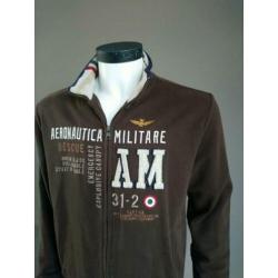 Aeronautica Militare vest. Bruin met applicaties. Maat XL