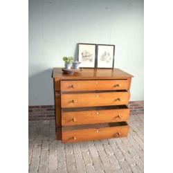Strakke antieke eiken ladekast, commode, dressoir, ladenkast